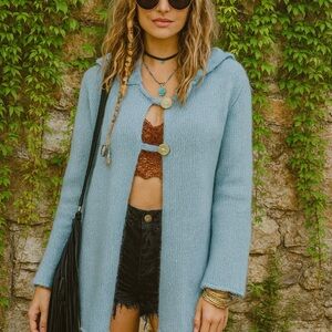 SOFT SURROUNDINGS Powder Blue Mohair Blend Sweater, S